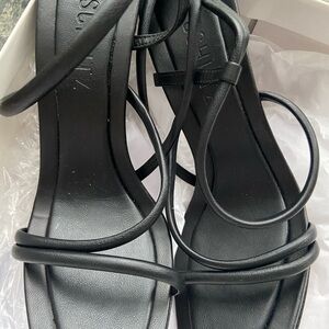 SCHUTZ Lovi Black Strappy Sandals